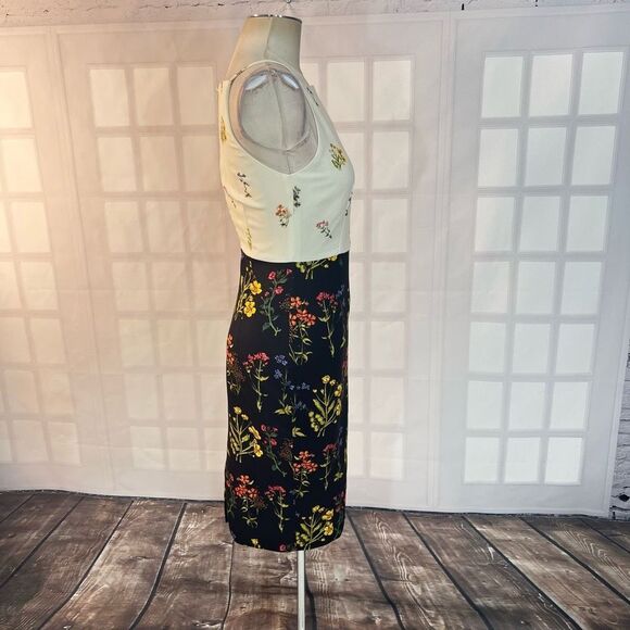 H&M NWT mixed floral prints midi pencil dress size 6 - Picture 5 of 11